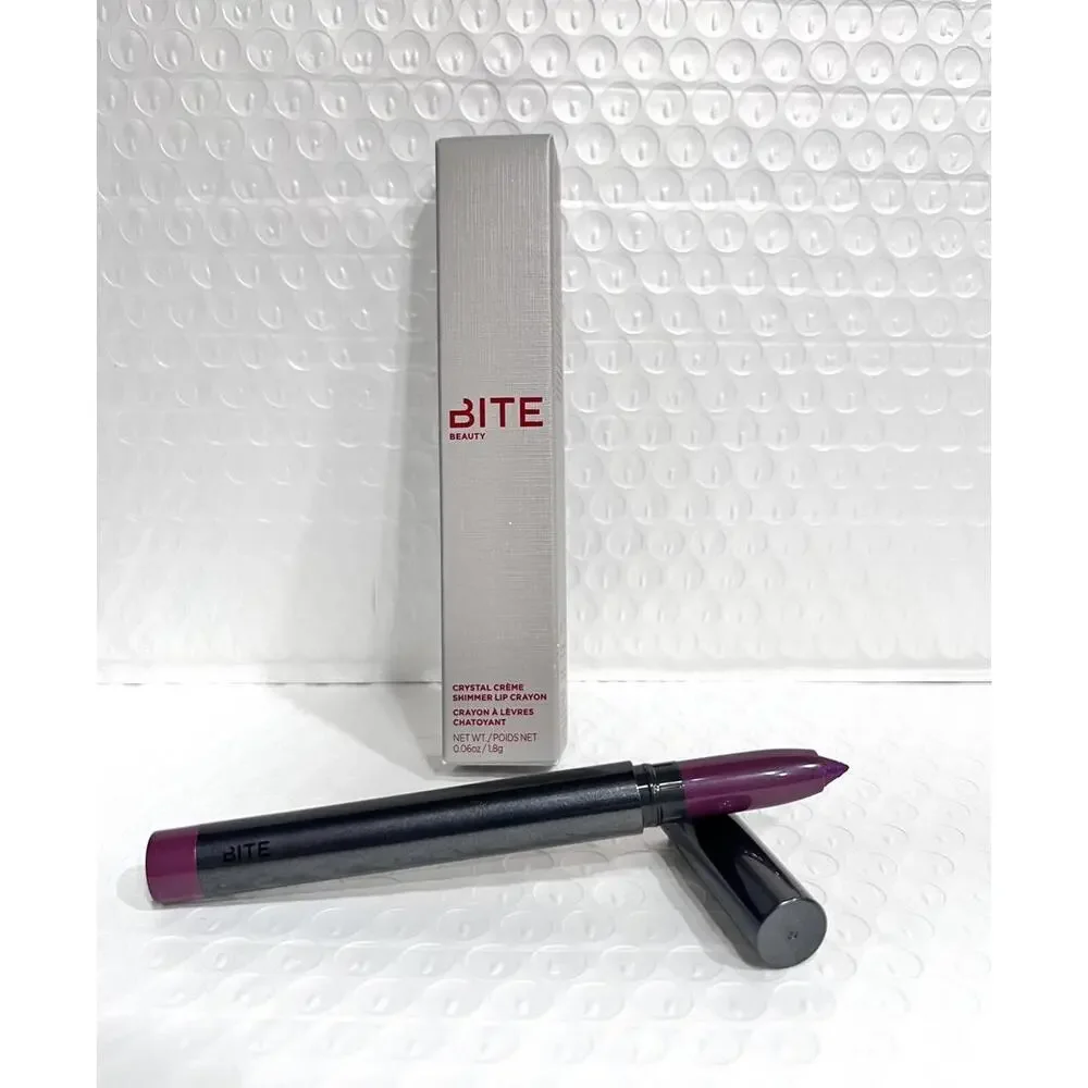 GRAPE GLAZE Beauty Crystal Creme Shimmer Lip Crayon - Rare New In Box